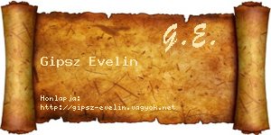 Gipsz Evelin névjegykártya